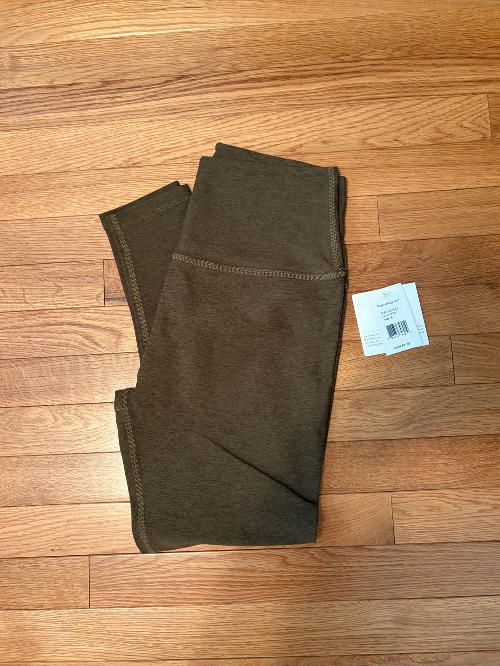 NEW Beyond Yoga XL space dye Olive Green High-Waist Leggings workout soft lounge